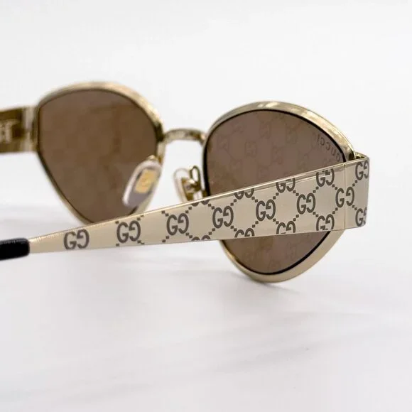 NEW GUCCI SUNGLASSES GOLD WOMEN CAT EYE EYEWEAR GUCCI GG1853S 003 - Picture 10 of 14